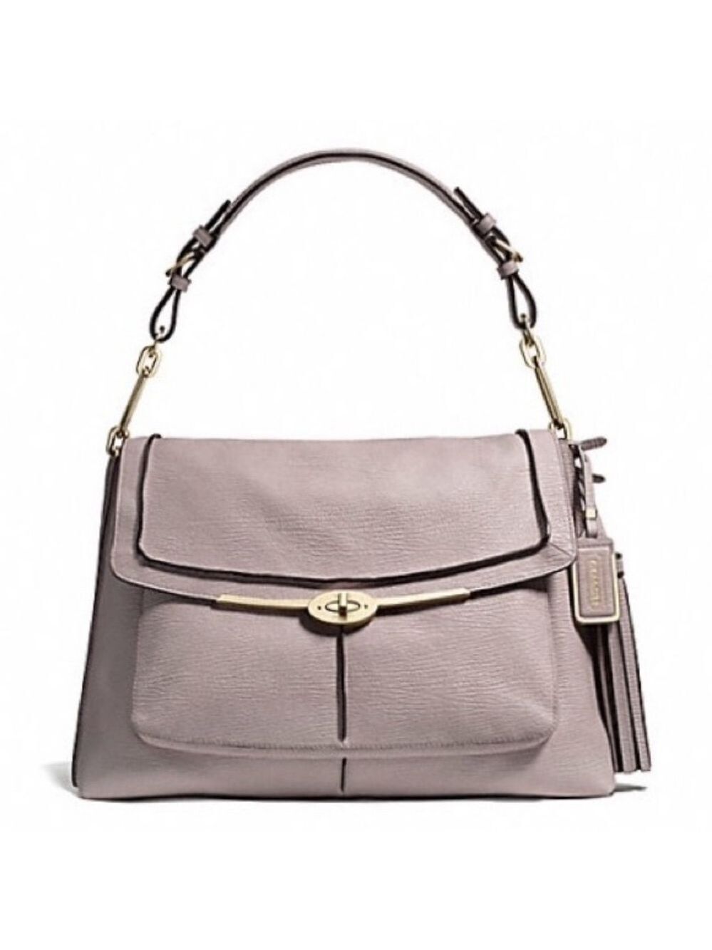 HP. Coach 28219 Madison Pinnacle Large Textured Leather Satchel